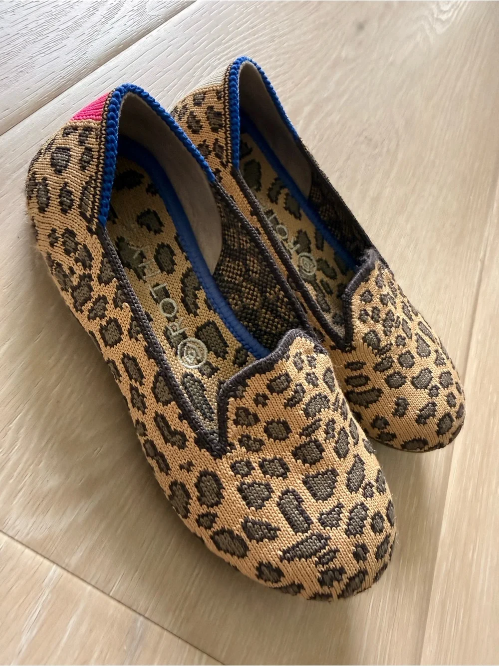 Kids Rothy’s Leopard Print Slip-On Shoes - Tan & Black